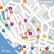 Markantes und Sehenswürdigkeiten in der Innenstadt von Breisach