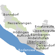 Lage einiger Orte im Stadtgebiet von Offenburg