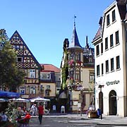 Stolzes Fachwerk am Markt von Bad Kissingen