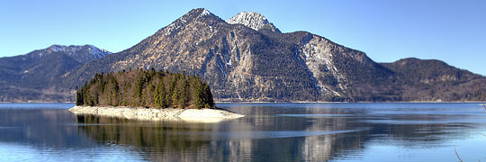 Walchensee, Strand und Insel © Carsten Kykal