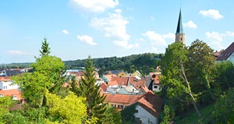 Blick auf die Unterstadt von Dingolfing