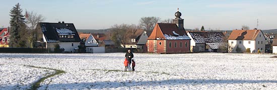 Auch in Bubenreuth liegt mal im Winter Schnee.