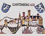 Darstellung der Burg Lichtenberg um 1600