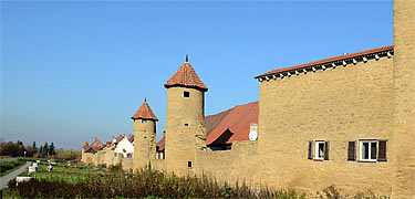 Mainbernheimer Stadtmauer im Südwesten vor der Altstadt
