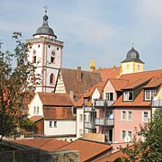 Stagblich von der oberen Bachgasse aus, links die St. Nikolai-Kirche