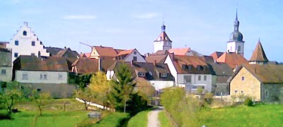 Panorama von Prichsenstadt vom Weinberg aus gesehen