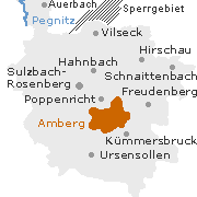 Amberg Stadt  im oberpfälzischen Bayern