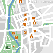 Sehenswertes und Markantes in der Innenstadt von Bad Kissingen