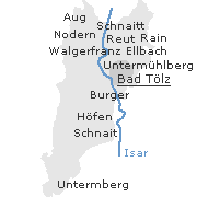 einige Orte im Stadtgebiet von Bad Tölz