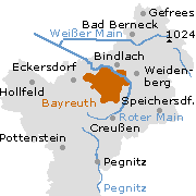 Umgebung von Bayreuth - der Stadt am Roten Main in Oberfranken