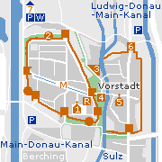 Berching, Sehenswürdigkeiten in Altstadt und alter Vorstadt