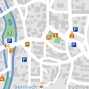 Kaufbeuren Innenstadtplan der Sehenswürdigkeitenn Bundesland Bayern