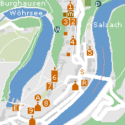 Sehenswertes und Markantes in der Innenstadt von Burghausen