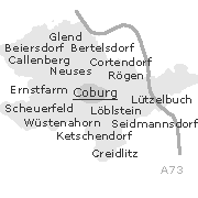 Orte im Stadtgebiet von Coburg