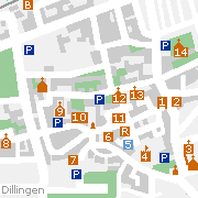 Sehenswertes und Markantes in der Innenstadt von Dillingen