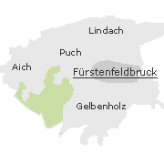 Lage einige Stadtteile im Stadtgebiet von Fürstenfeldbruck