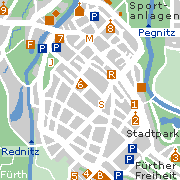 Fürth in Franken, Plan der Innenstadt