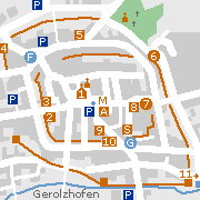 Sehenswertes und Markantes in der Innenstadt von Volkach