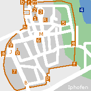 Sehenswertes und Markantes in der Innenstadt von Iphofen