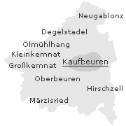 Stadtteile bzw. Orte im Stadtgebiet von Kaufbeuren