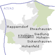 Orte im Stadtgebiet von Kitzingen
