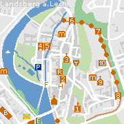 Sehenswürdigkeiten in der Innenstadt von Landsberg a. Lech