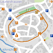 Sehenswertes und Markantes in der Innenstadt von Leutershausen