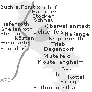 Orte im Stadtgebiet von Lichtenfels in Oberfranken