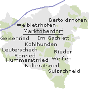 Lage einiger Ortsteile von Marktoberdorf