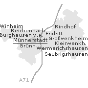 Stadtteile bzw. Orte im Stadtgebiet von Münnerstadt