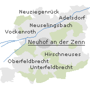 Orte der Marktgemeinde Neuhof an der Zenn