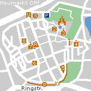 Plan der Sehenswürdigkeiten von Neumarkt i.d. Oberpfalz