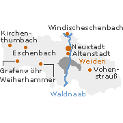 Neustadt-Waldnaab-Kreis umringt Stadt Weiden in der Oberpfalz