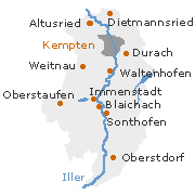 Oberallgäu Kreis in Schwaben, Bundesland Bayern