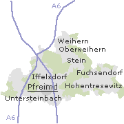 Lage einiger Orte im Stadtgebiet von