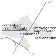 Lage einiger Ortsteile von Röthenbach
