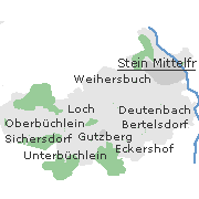 Lage eiige Orte im Stadtgebiet von Stein