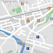 Sehenswertes und Markantes in der Innenstadt von Töging a. Inn