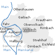 Orte im Stadtgebiet von Volkach