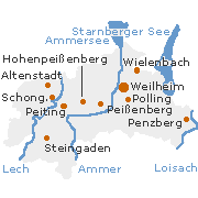 Weilheim Schongau Kreis in Oberbayern