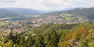 Blick vom Silberberg auf Bodenmais