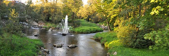 Großer Regen vor dem Stadtpark Zwiesel