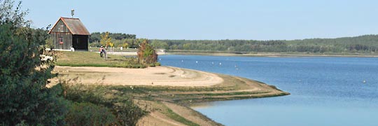 Der Rothsee im Fränkischen Seenland am Seezentrum