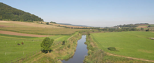 Altmültal bei  der Fossa Carolina, rechts hinten  liegt Bubenheim