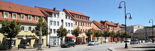 Postdistanzsäule am Markt von Bad Liebenwerda