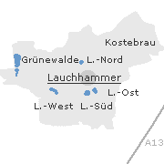 Stadt- und Ortsteile von Lauchhammer