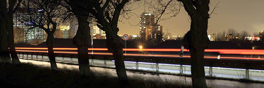 Eschborner Skyline bei Nacht