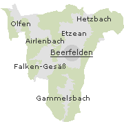 Lage einiger Ortsteile von