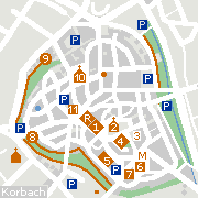 Markantes und Sehenswertes in der Innenstadt von Korbach