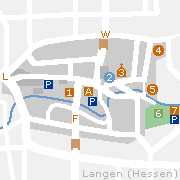 Markantes und Sehenswertes in der Innenstadt von Langen